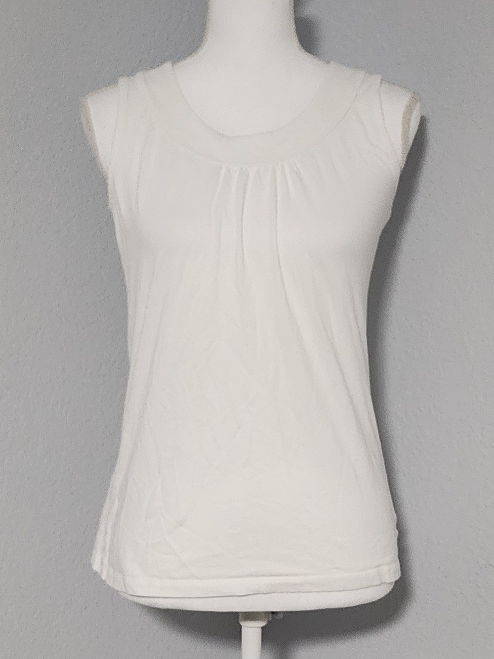 Vintage Y2ak Merona White Sleeveless Blouse Womens Size Small